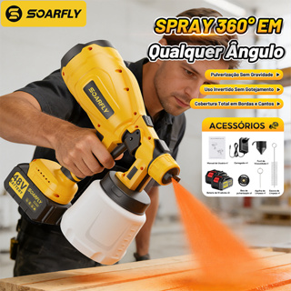 SOARFLY pistola pulverizador tinta portatil 48v duas baterias em Oferta na Shopee