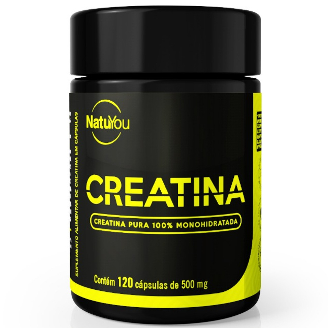 Creatina 100% Pura Monohidratada 120 Cápsulas - Natuyou