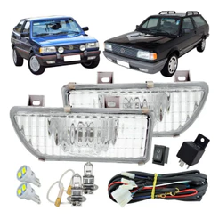 Kit Farol Milha Aux Gol Parati Savei Quadrado 87 A 94 Vidro