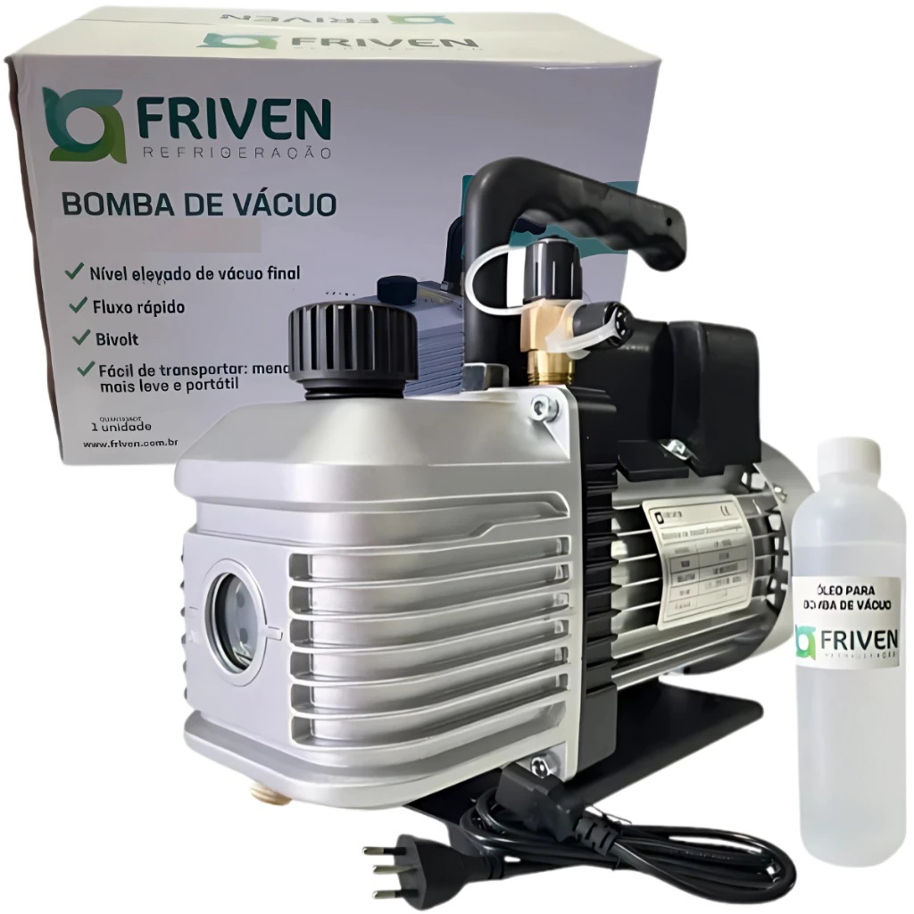 Bomba De Vácuo Smart 6CFM 1/2HP Bivolt Duplo Estágio Friven - 20003.0302.48