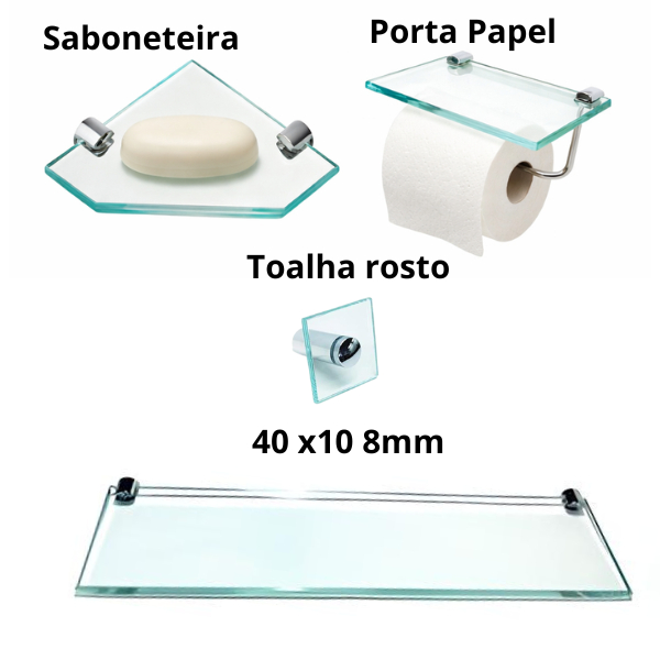 Saboneteira Canto de Vidro 8mm Para Banheiro Fixação Parede em Oferta na Shopee