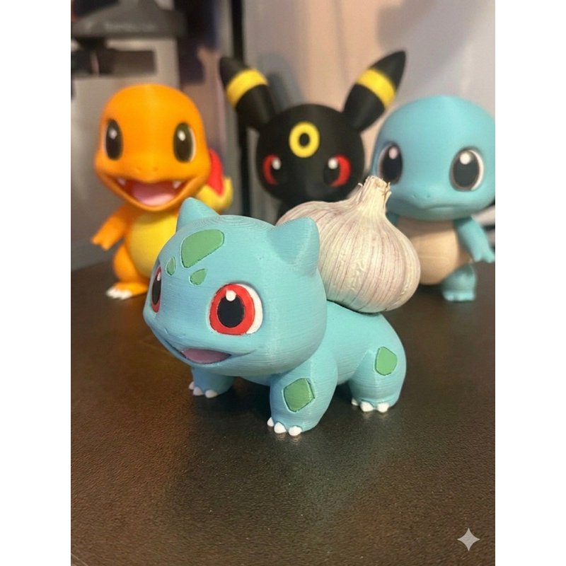 Suporte Bulbasaur de Alho - Pokémom Decorativo 3D Criativo porta alho criativo