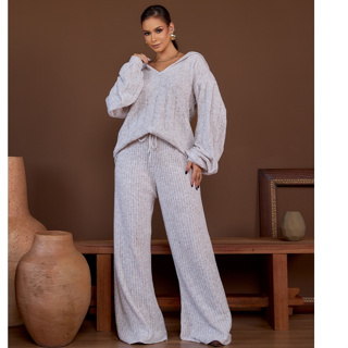 Conjunto Mousse Inverno Elegante Premium Estiloso Casual Dia a Dia Confortável em Oferta na Shopee