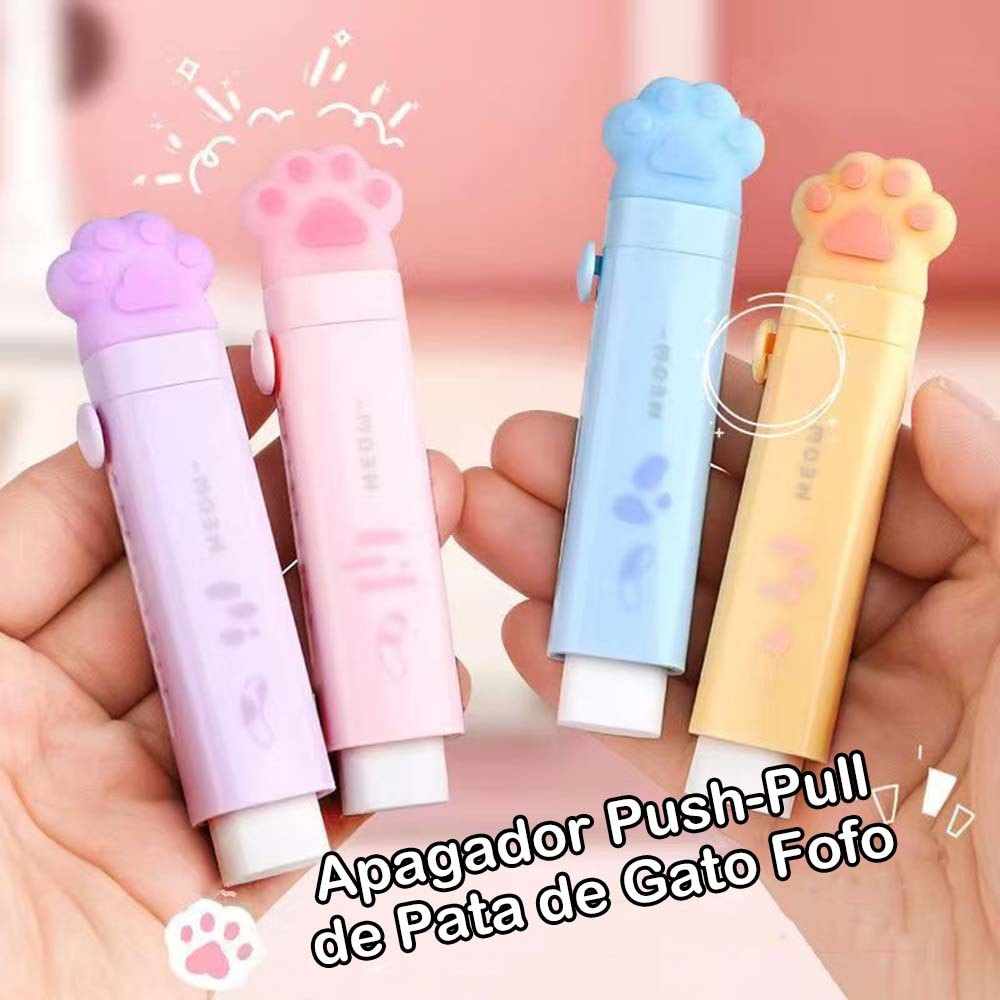 Borracha Push-Pull de Pata de Gato Fofo - Presente para Estudantes，Prêmio Escolar！ em Oferta na Shopee