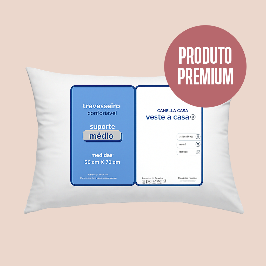 Travesseiro Premium Conforto E Luxo Suporte Médio Lavável Algodão 50x70 Cm em Oferta na Shopee