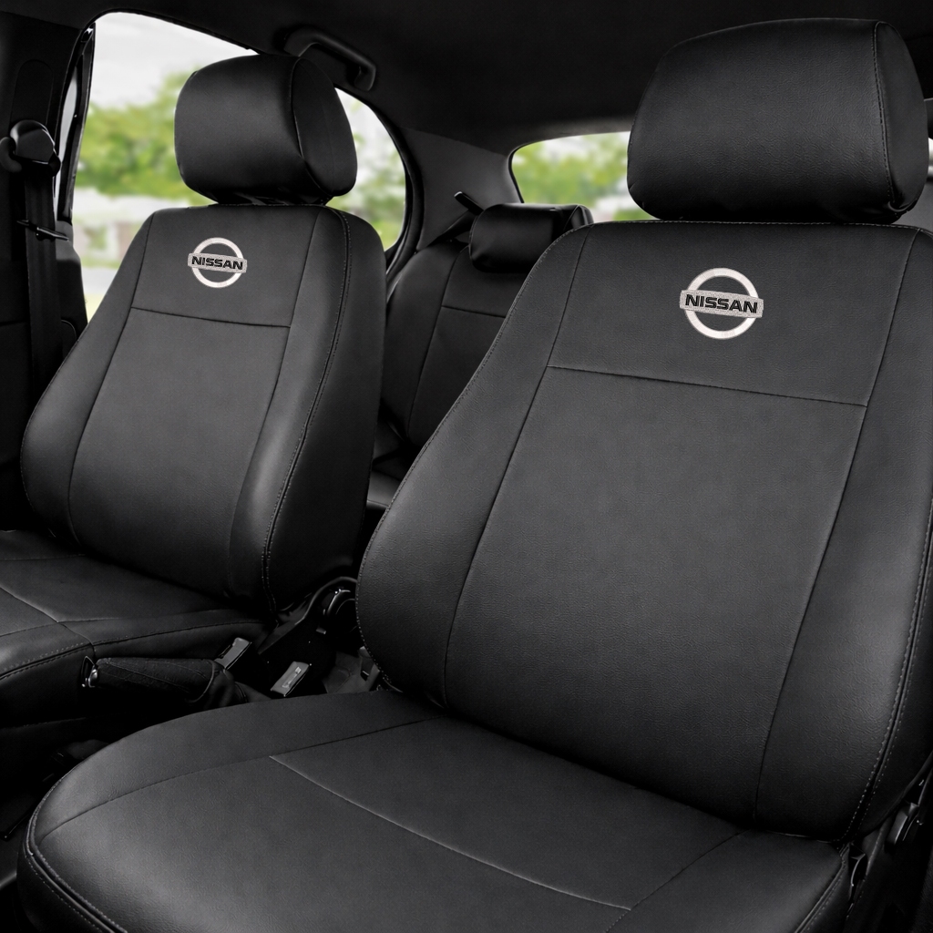 Capa de Banco Automotivo Impermeável Carro Couro Nissan Frontier Kicks March Sentra Livina