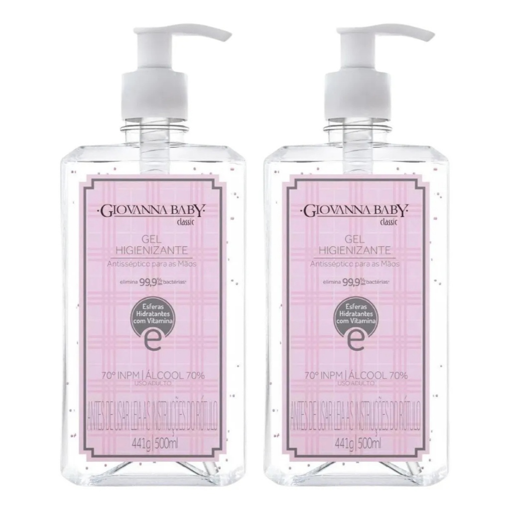 Kit 2 Gel Higienizante Giovanna Baby Classic 500ml