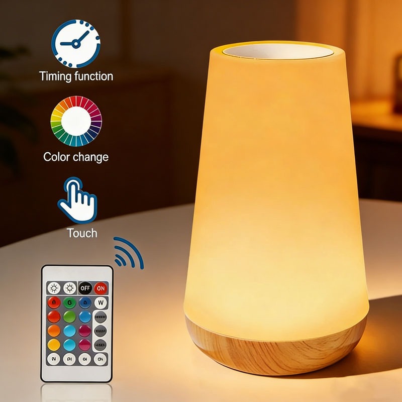 AUXOM Luz Noturna De Controle Remoto Com Toque De Recarregável Luminária de 13 cores em Oferta na Shopee