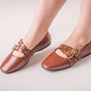 Sapatilha Feminina Moderna Fivela Bico Quadrado Confortável Estilo Casual Elegante Leve Tendencia Moda em Oferta na Shopee