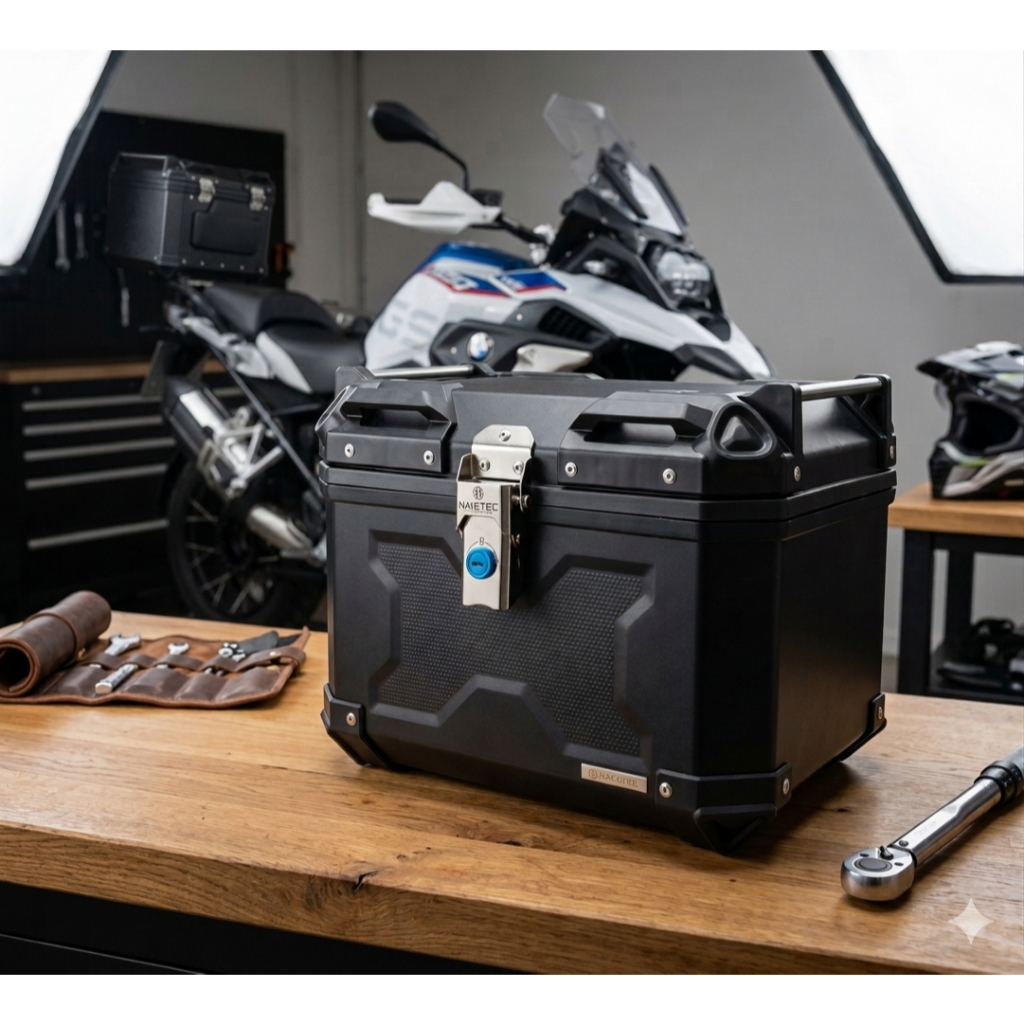 Baú Moto 37L Bauleto Traseiro ABS Reforçado C/ Encosto + Suporte Universal em Oferta na Shopee