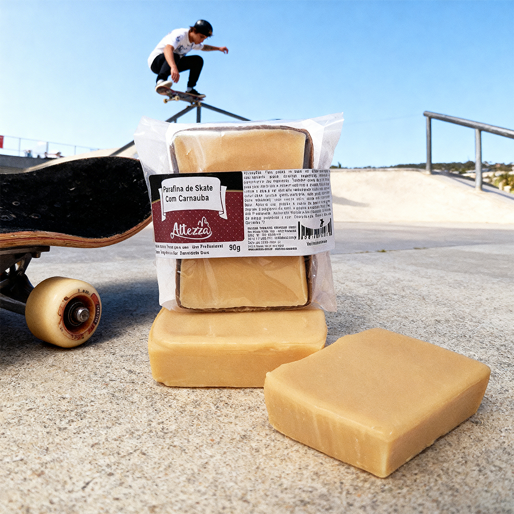 Vela de Skate Parafina Carnauba 90g Skateboard - Speed Wax - Shape e Bordas