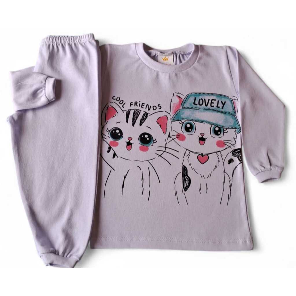 Conj Bebê - Blusa Calça Manga Longa 100% Algodão Menina/Menino RN ao GG Ref 2009 — imagem 2 de 2