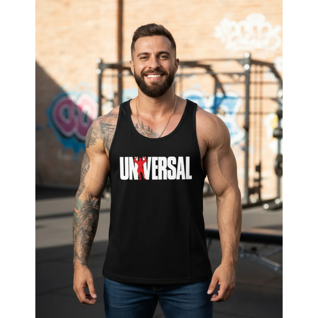 Regata Academia suplemento Masculina Fitness treino Camiseta maromba universal musculaçao top pretas