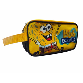 Estojo Escolar Personagem Grande Bob Esponja Kids Filme Desenho para Menino Infantil Colegio Escola 2 divisorias em Oferta na Shopee