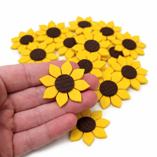 40 girassol aplique no Eva medidas 4x4cm lembrancinha festa do girassol. em Oferta na Shopee