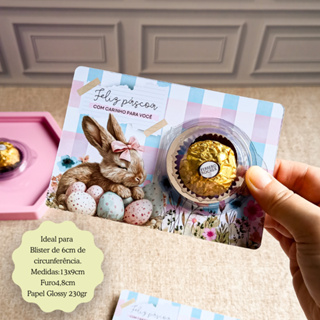 24 Cartões de Páscoa Para Blister de Docinho - Mimo/Lembrancinha em Oferta na Shopee