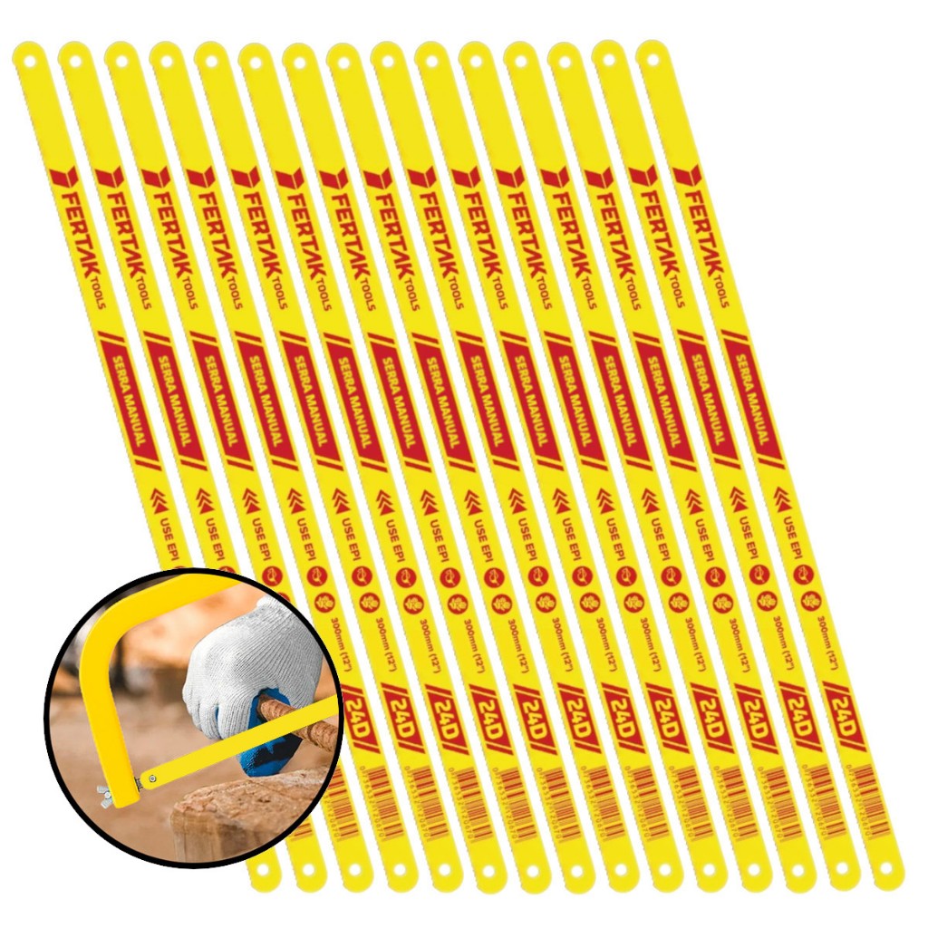 Lâmina para Arco de Serra 300mm (12") – 18 ou 24 Dentes por Polegada em Oferta na Shopee