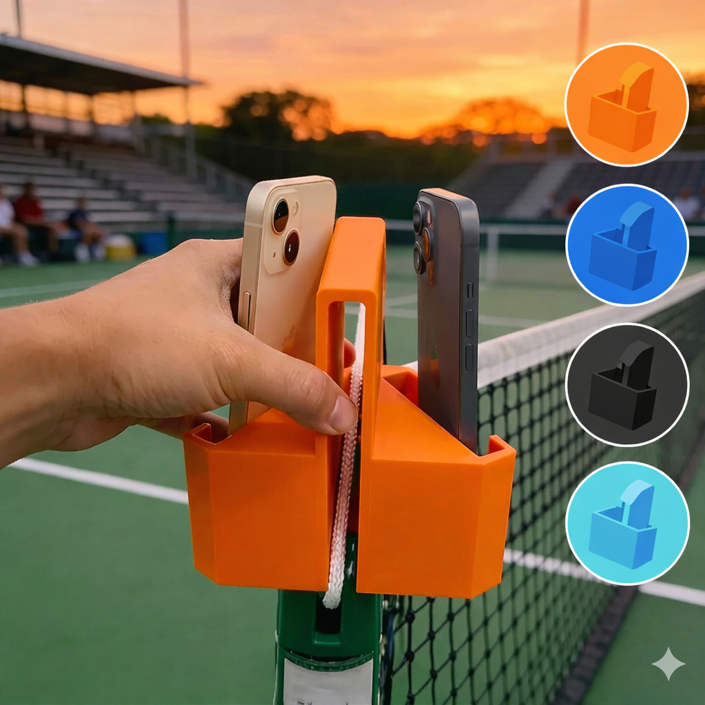 Suporte Para Câmera de Celular Para Rede Quadra Tennis Beach Tennis Padel Gravar Partidas