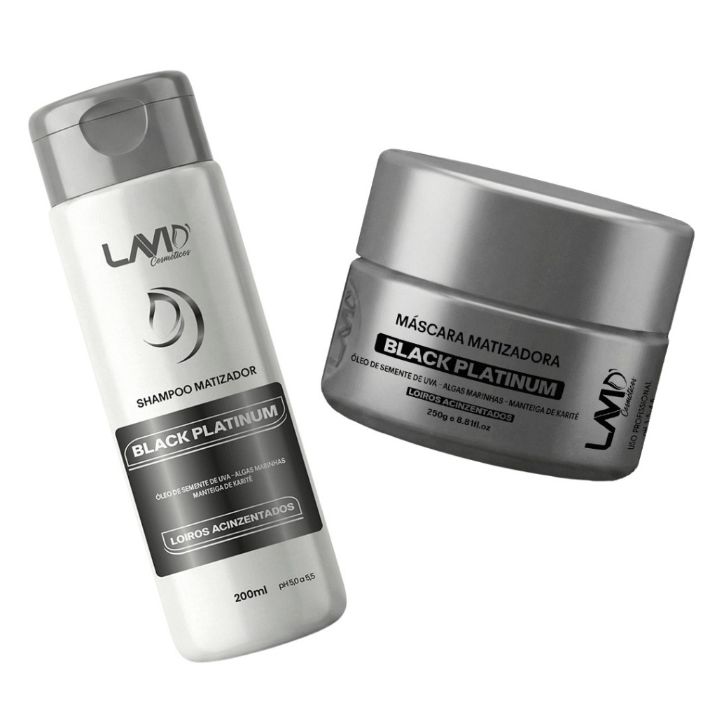kit mascara matizador + shampoo platinum acinzentado Experience color LAVID em Oferta na Shopee