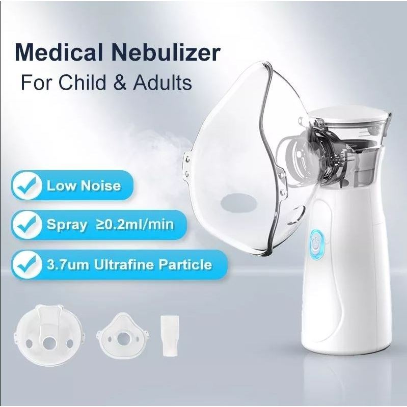 Nebulizador Inalador Ultrassônico Portátil - Compacto, Silencioso e Ergonômico