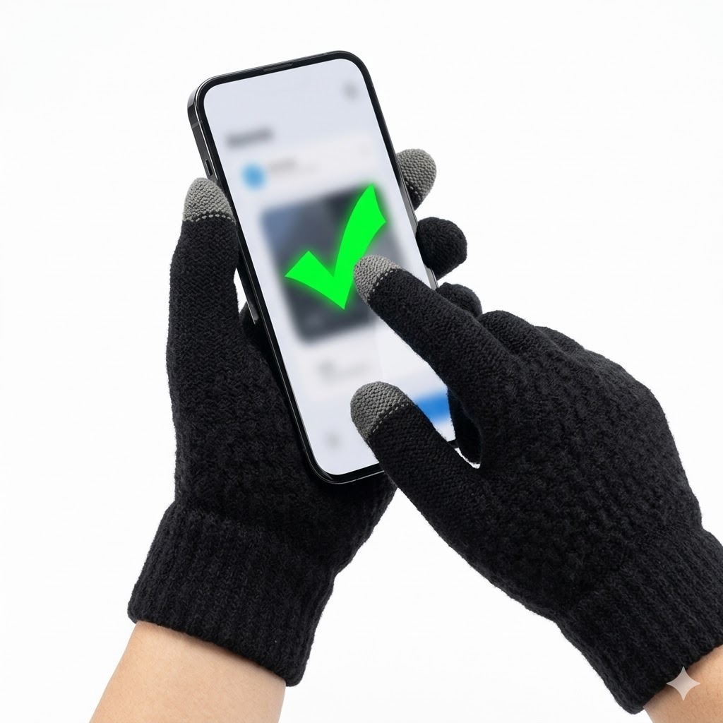 Luva Lã Touch Screen Frio Inverno Use Celular Sem Congelar