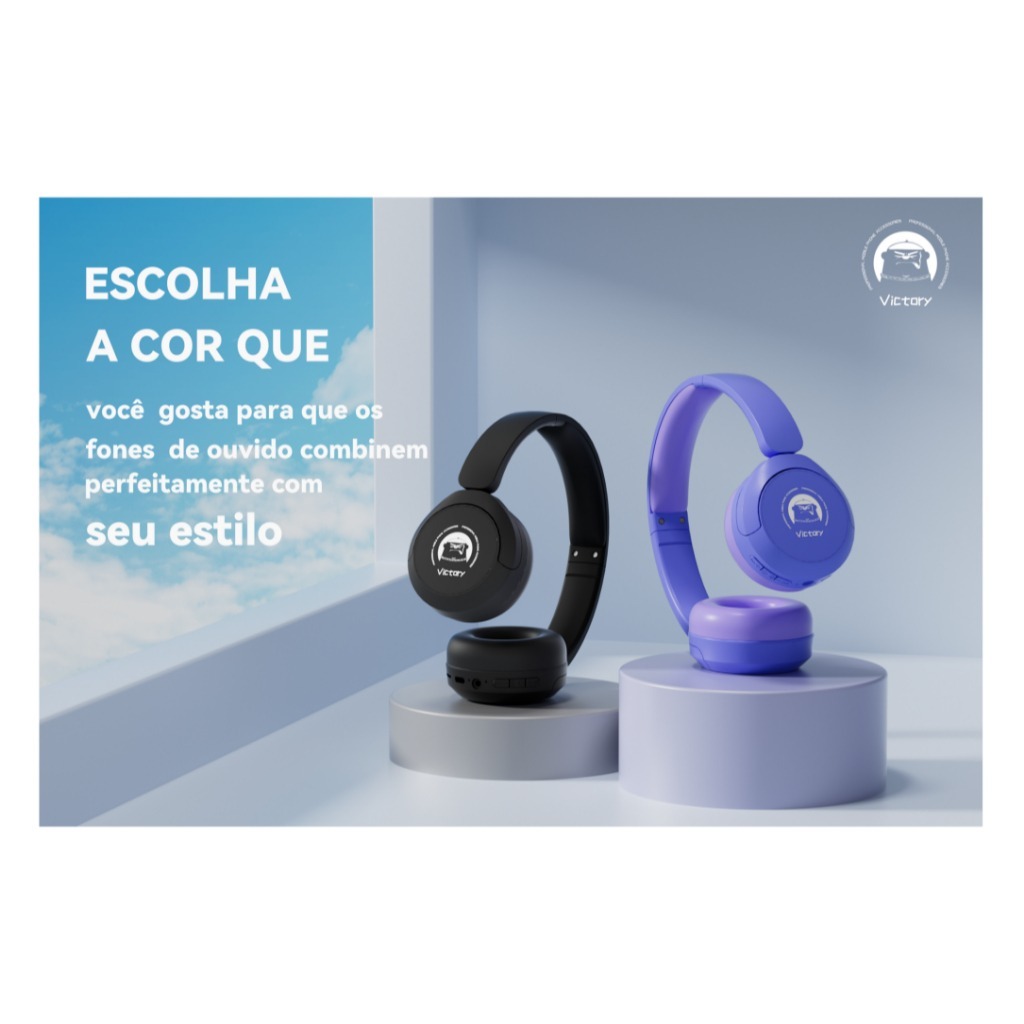 Fone De Ouvido Sem Fio Bluetooth Victory F520 Cartão De Memória FM em Oferta na Shopee