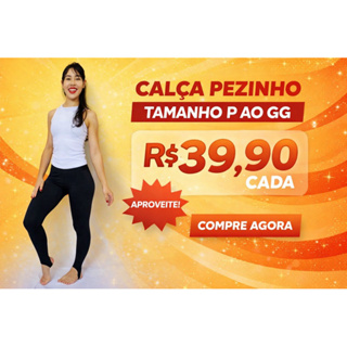 Calca Legging Feminina  Pezinho Alta em Oferta na Shopee