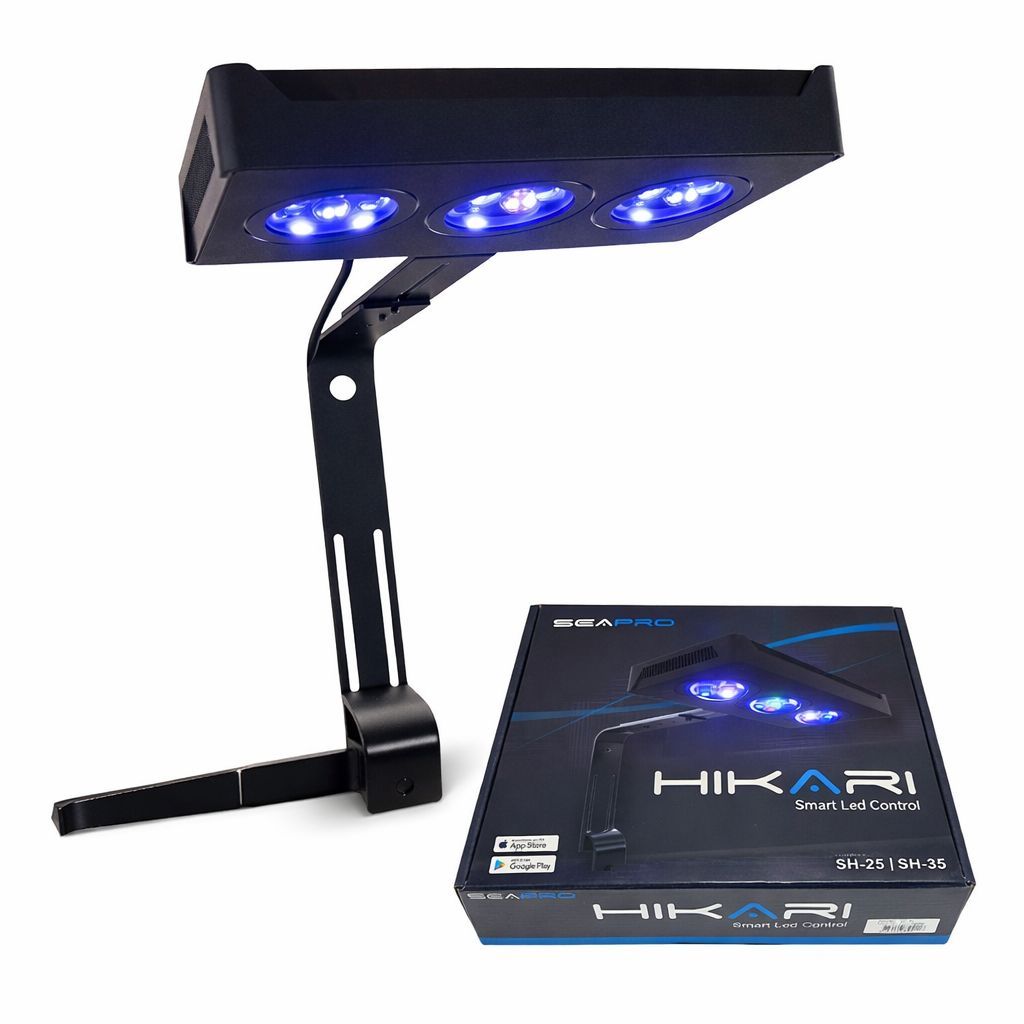 Luminária LED Aquário 25W Hikari Sea Pro Bivolt Luz Branca e Azul Aquário Marinho e Plantado