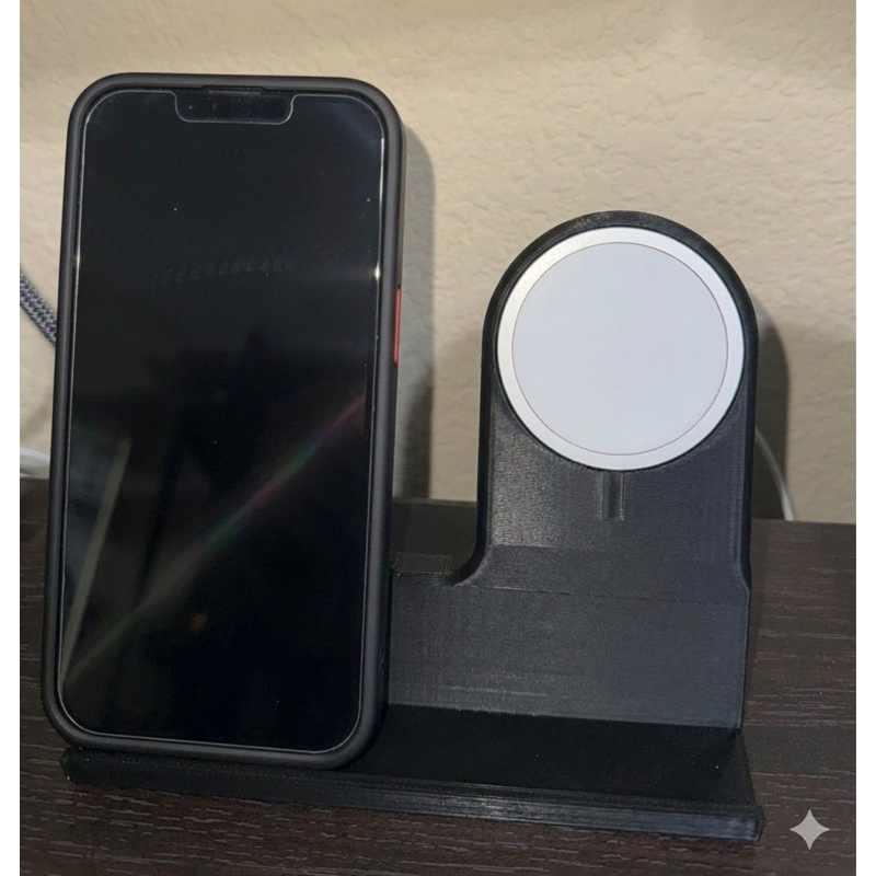 Base de Carregamento duplo 2 iPhones compatível MagSafe Indução Suporte de Carregador Normal Pro Max