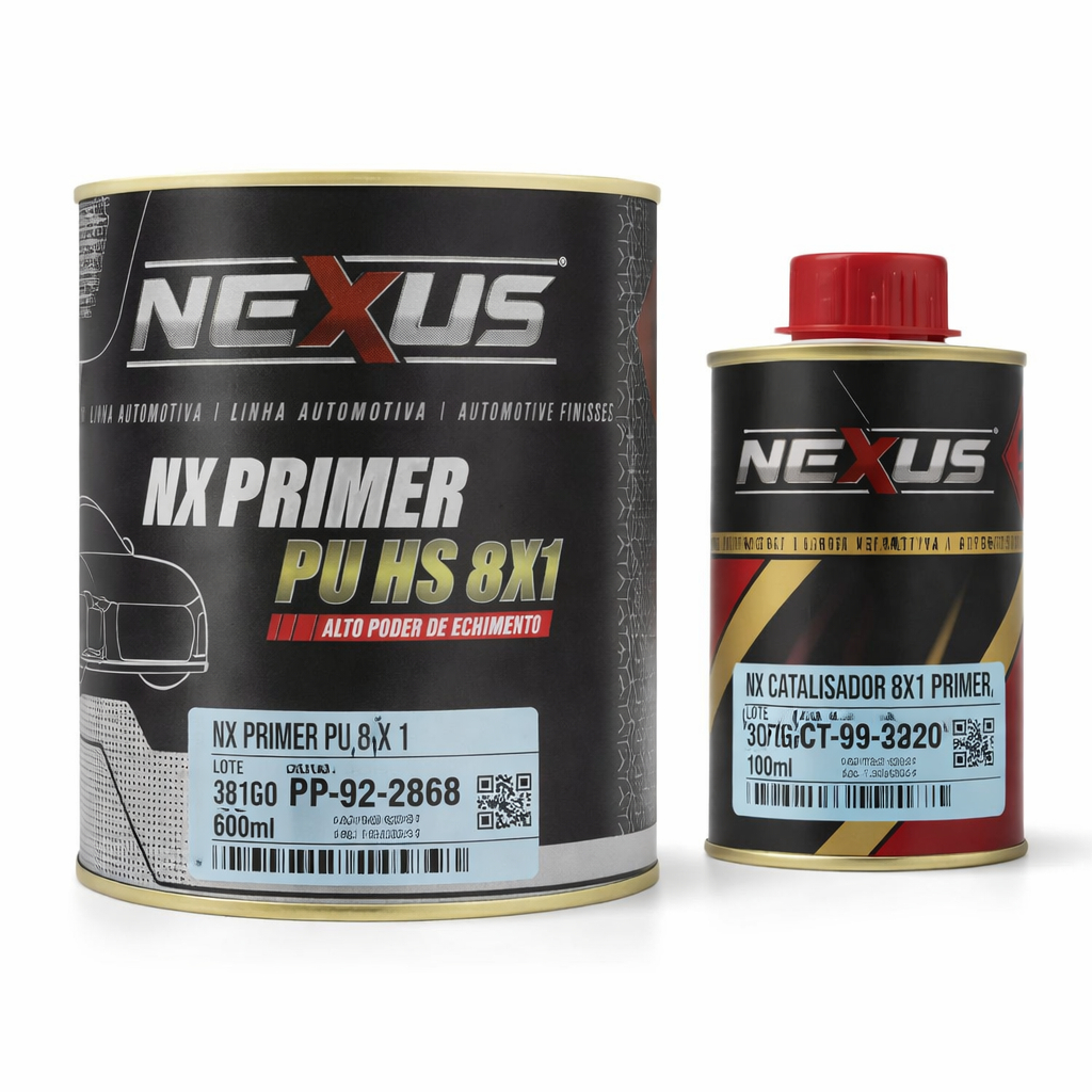 Primer PU HS 8x1 Nexus 800ml + Catalisador 100ml Alto Sólido Profissional
