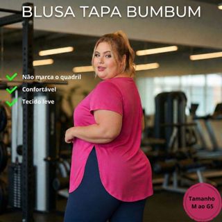 Blusas Vest Legging Plus Size Feminina Tapa Bumbum Blusa Academia Longa Camiseta Fitness Feminino em Oferta na Shopee