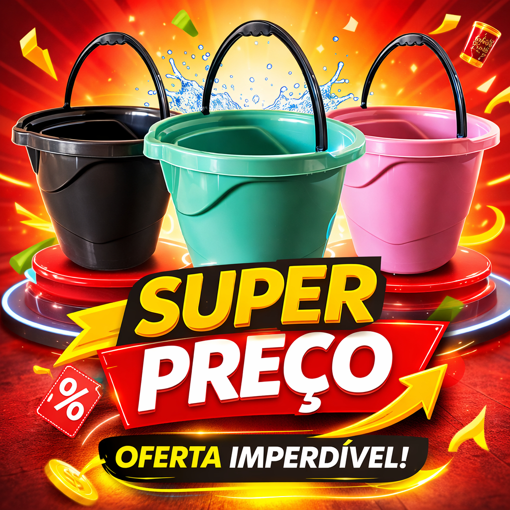 Kit Baldes 2,4,6 un 7,5 Litros com Alça de reforçado Excelente Qualidade Super Forte