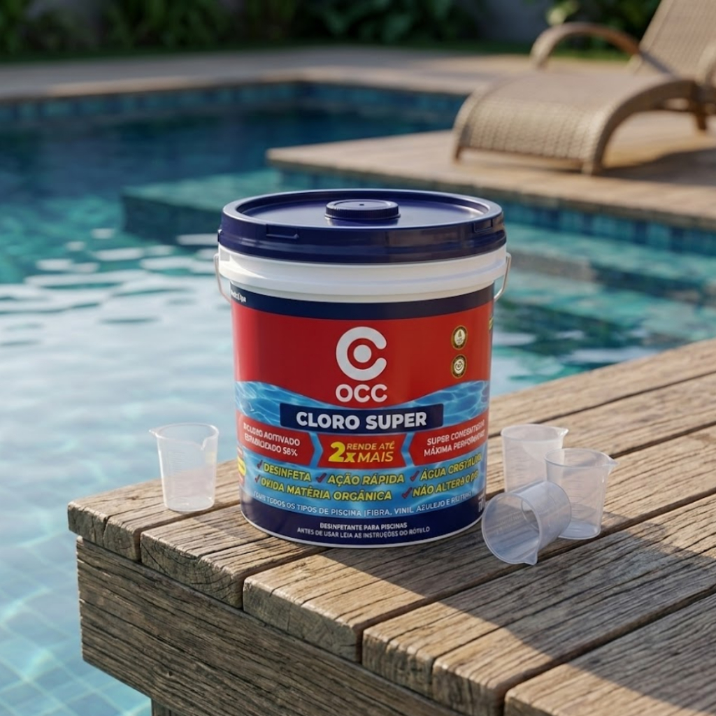 Balde De Cloro Super OCC 10 Kg Para Limpeza E Manutenção Para Piscina — imagem 2 de 2
