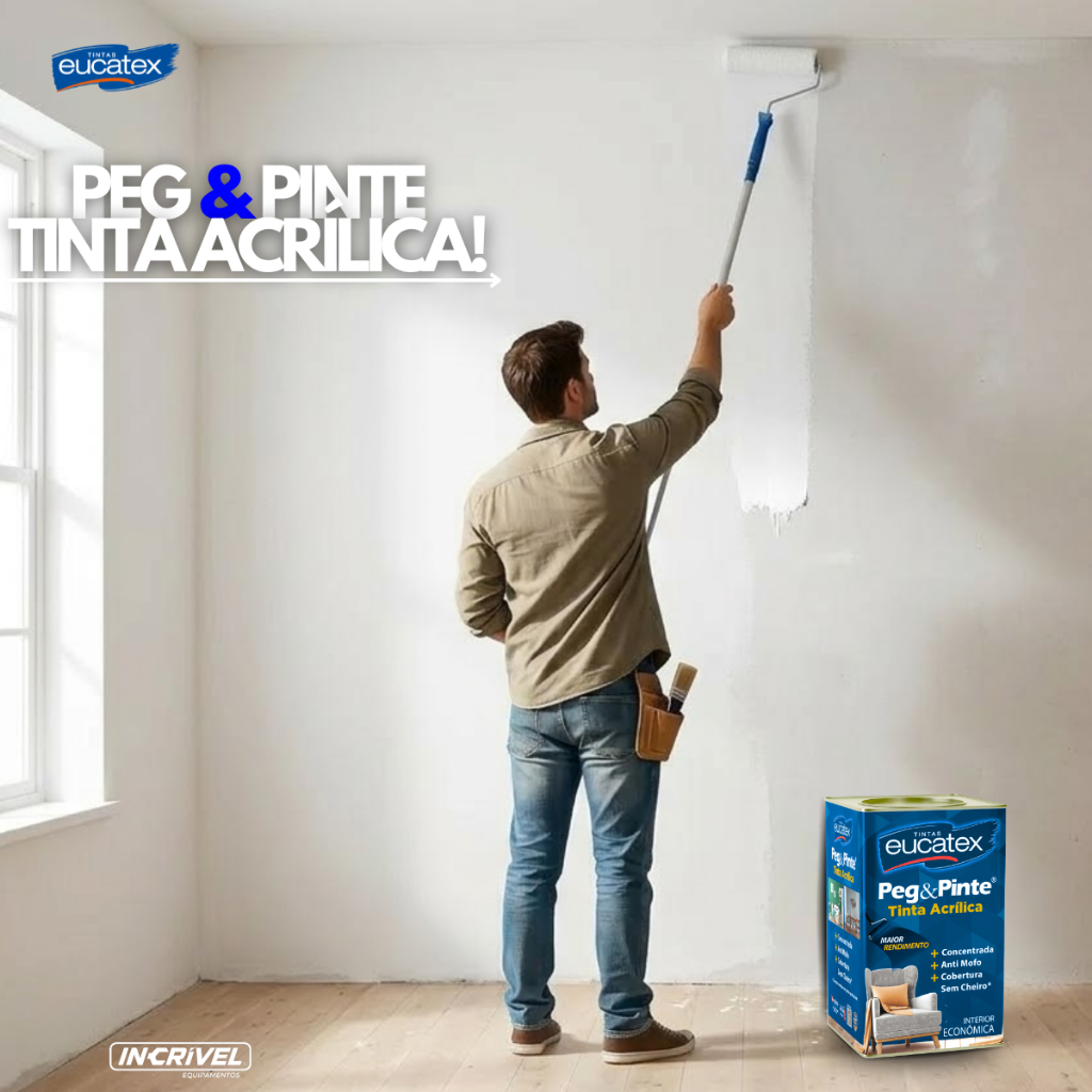 Tinta Econômica Eucatex Peg & Pinte Anti Mofo Sem Cheiro Interna Fosca 18L Cores Parede Casa Prédio em Oferta na Shopee