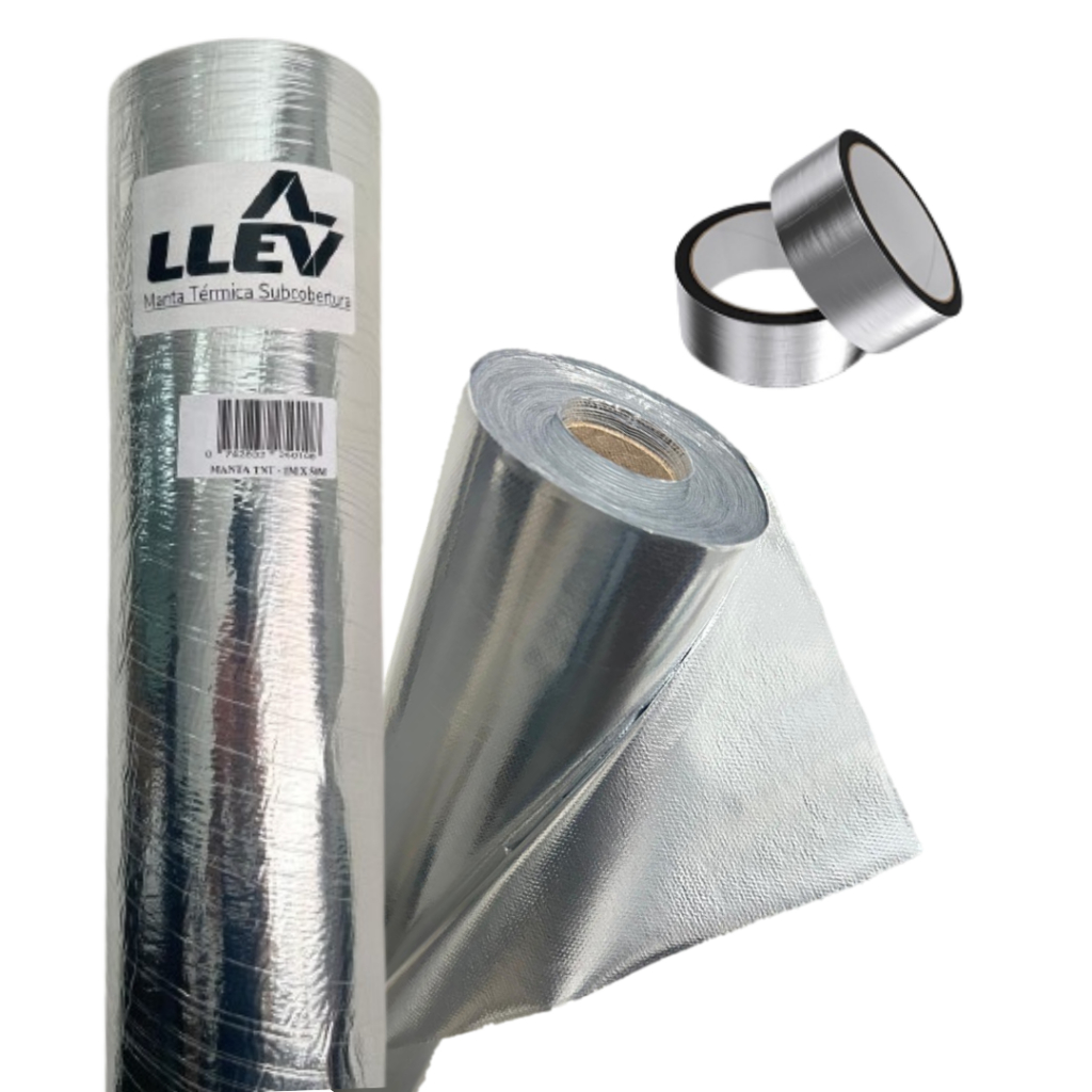 Manta Térmica Llev Foil Dupla Face - 50m² + 2 Fitas De Emenda em Oferta na Shopee