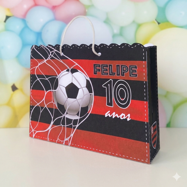 Sacolinha Personalizada Futebol Lembrancinha Festa Infantil  Sacola Aniversário
