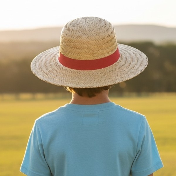 Chapéu fantasia cosplay semelhante ao do personagem Luffy do one piece