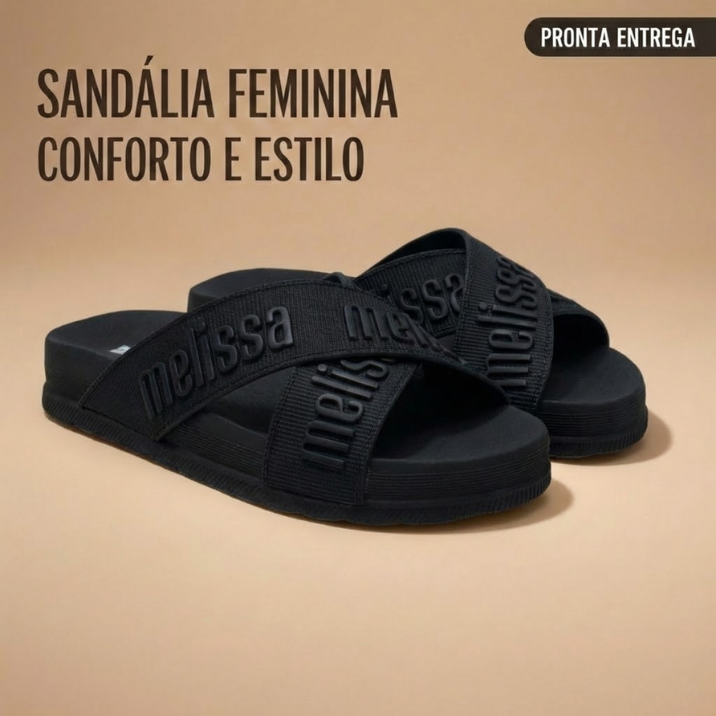 Slide Feminino Confortável Melflex, Ideal para Uso Diário com Estilo Moderno