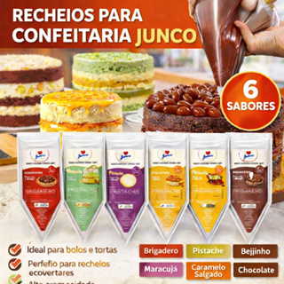 Bisnaga Recheio E Cobertura Forneavel Pronto Para Uso 1,01kg Junco Chocolate Para Bolo Tortas Pizzas em Oferta na Shopee