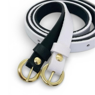 Kit 2 Cintos Feminino Fino Largura 1.5cm Fivela Dourada Delicada Dia a Dia Elegante Casual Skinny - Bia em Oferta na Shopee