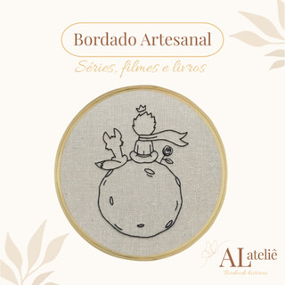 Bordado O Pequeno Príncipe Quadro O Pequeno Príncipe Bordado Decoração Quadro Decorativo Bordado