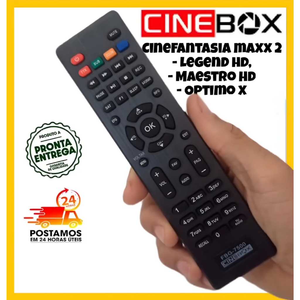 CONTROLE REMOTO 7500 PARA RECEPTOR