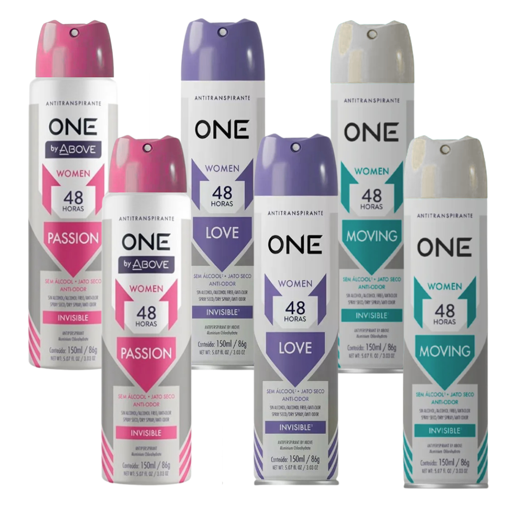 Kit 6 Desodorante Feminino Above One Women Mix Fragrâncias em Oferta na Shopee