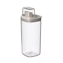 Dispenser Flow 1,5L Ou Organização Transparente para a Lavanderia Bege