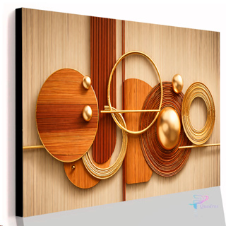 Quadro Decorativo Grande Abstrato Com Formas Amadeiradas Ripado Marrom Casa Sala Quarto Parede Decoração em Oferta na Shopee