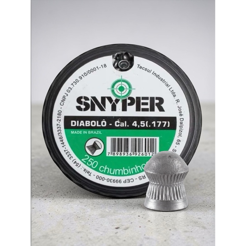 Chumbinho Snyper Diabolo 4,5mm - 250 Unidades em Oferta na Shopee