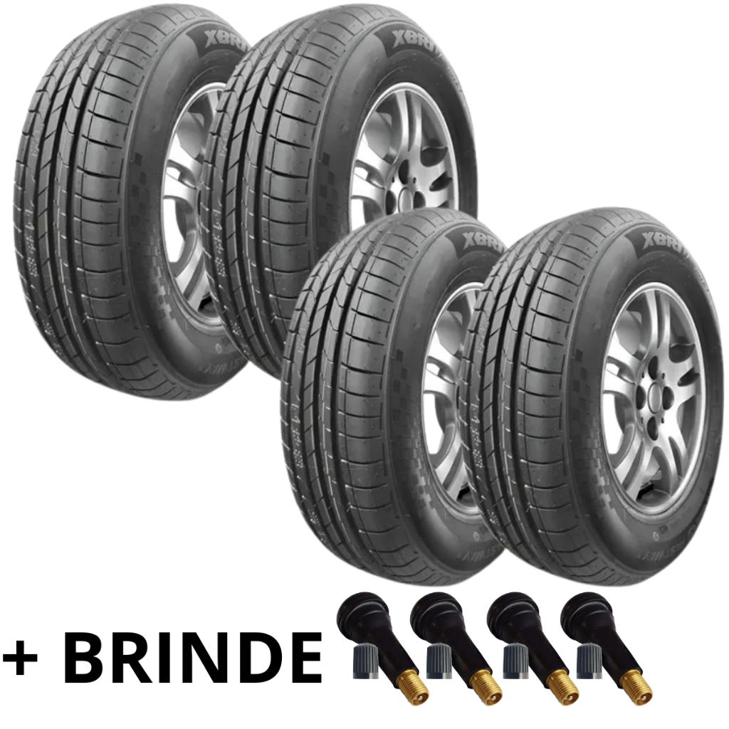 Kit 4 Pneus 195/55 R15 XBRI Fastway Y1 85V Aro 15 Novo 2 VENTIL em Oferta na Shopee