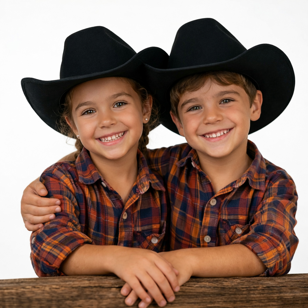 Chapéu Country Infantil Rodeio Peão Festa Junina Sertanejo Cowboy Menino Menina