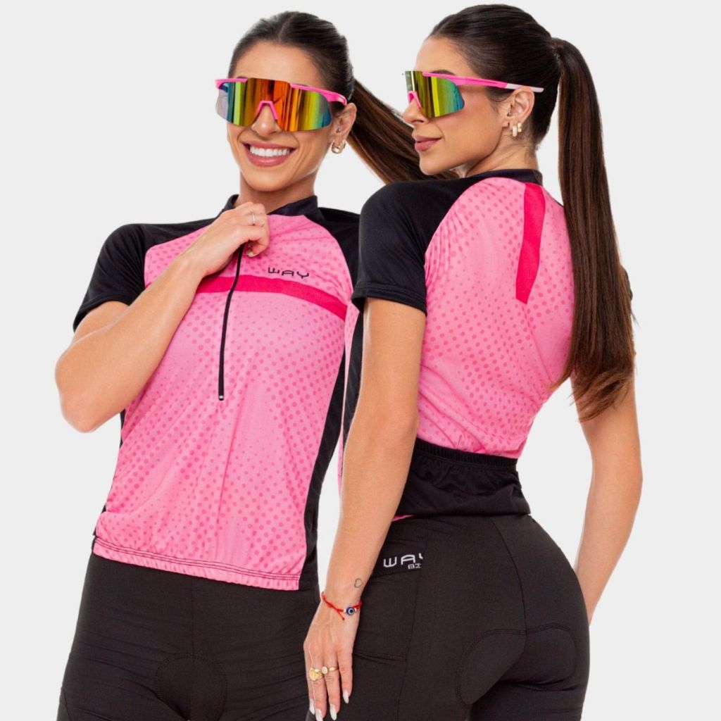 Camisa Camiseta Mulher Bike Pedal de Ciclismo Ciclistas Bolso Way Leve Proteção Solar UV50 MTB Speed