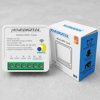 Mini Interruptor Wifi Inteligente Automação 1 Canal Entrada Alexa 16A Tuya Nova Digital Original em Oferta na Shopee